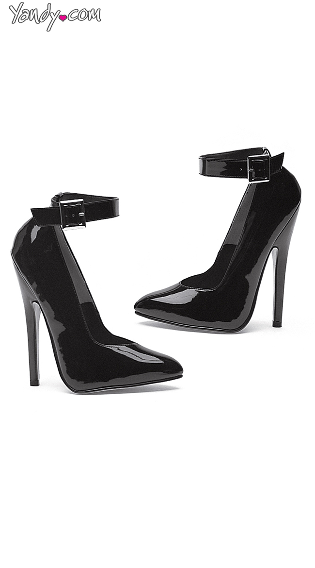 6" Heel Fetish Pump With Ankle Strap