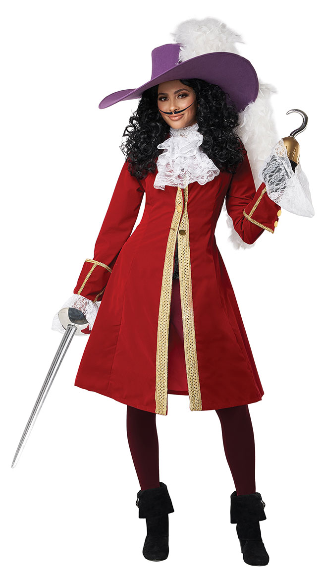 Captain Hook Costume, Sexy Hook Pirate Costume 