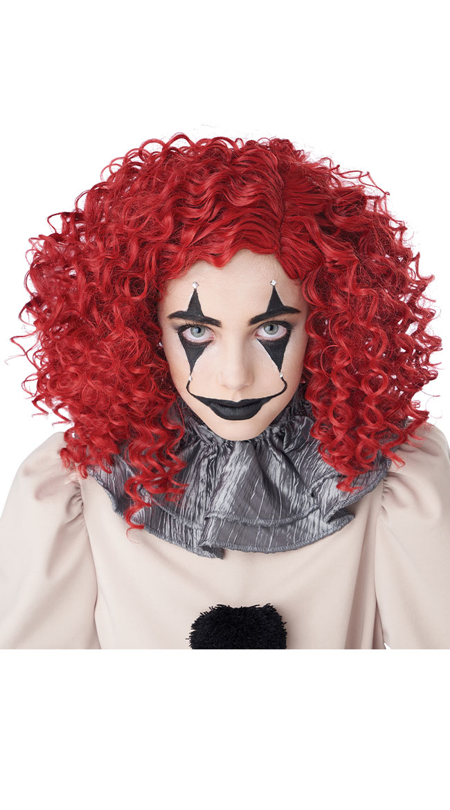 Red Corkscrew Curls Clown Wig Circus Costume Accessory Yandy