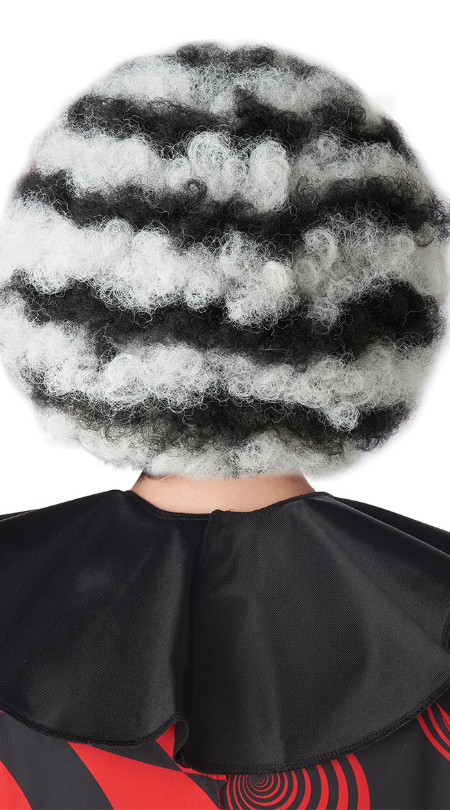 Black And White Spiral Clown Wig