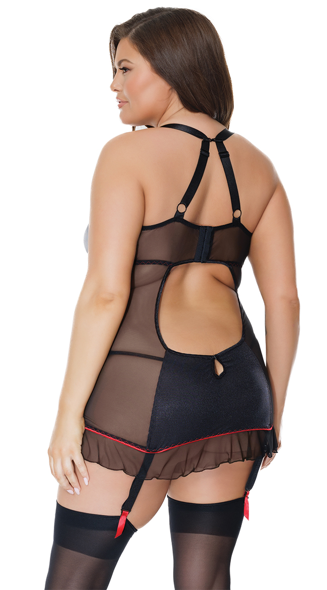 Plus Size Your Last Rose Chemise - as shown