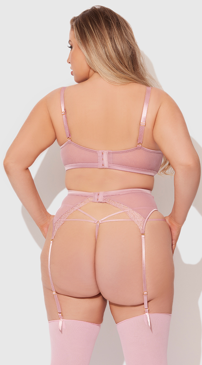 Plus Size Blair Bra and Garter Set - as shown