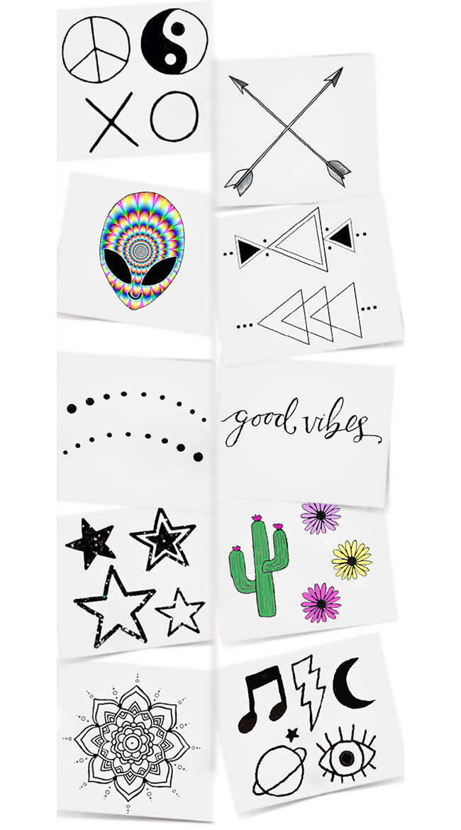 Festival Temporary Tattoo Pack, Body Stickers - Yandy.com