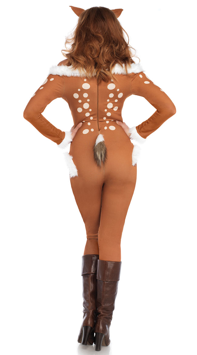 sexy deer lingerie Doe Deer Female Deer Fawn Bambi Sexy Womans Halloween Romper Costume Set main image 0