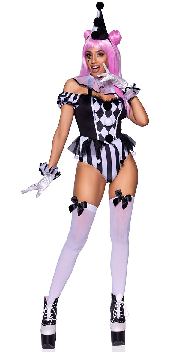 French Clown Costume Sexy Harlequin Clown Costume Yandy