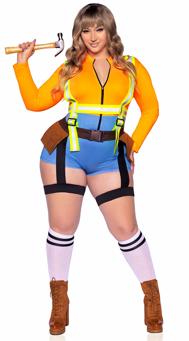 Plus Size Sexy Construction Worker Costume Plus Size Sexy