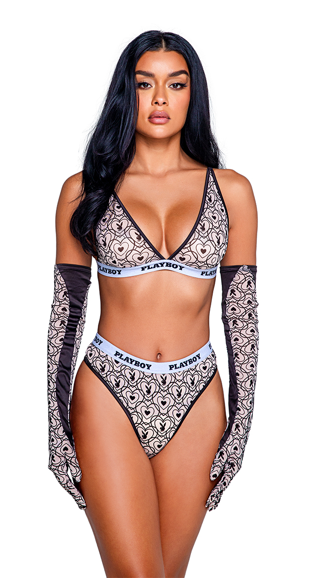 Playboy Bunny Sport Bra Set - as shown