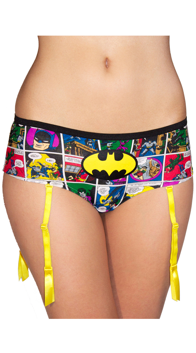 DC Comics Batgirl Comic Art Panty with Garter