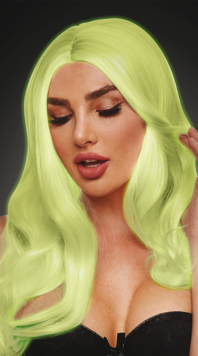 Jessie White Glow in the Dark Wig