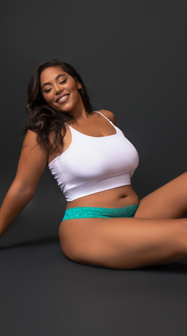 Yandy Plus Size Flirty Soft Lace Thong