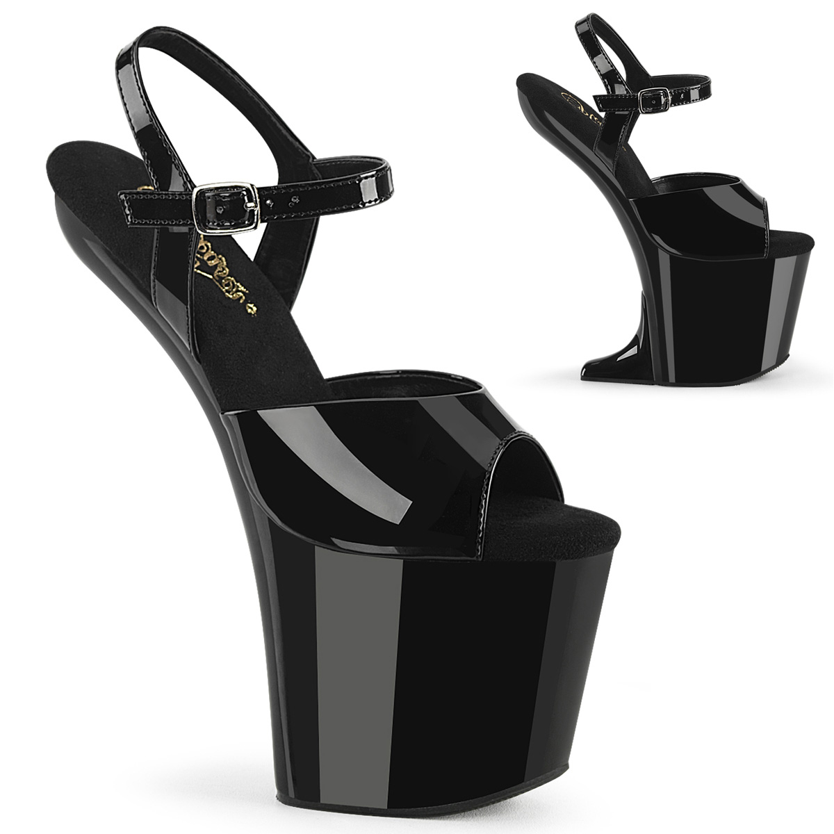 **8" Heelless, 3" PF Ankle Strap Sandal