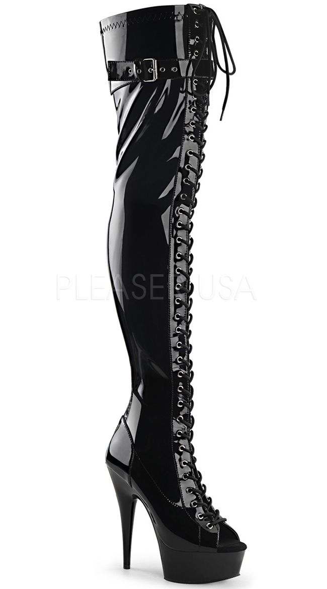 Delight Peep Toe Thigh Boot