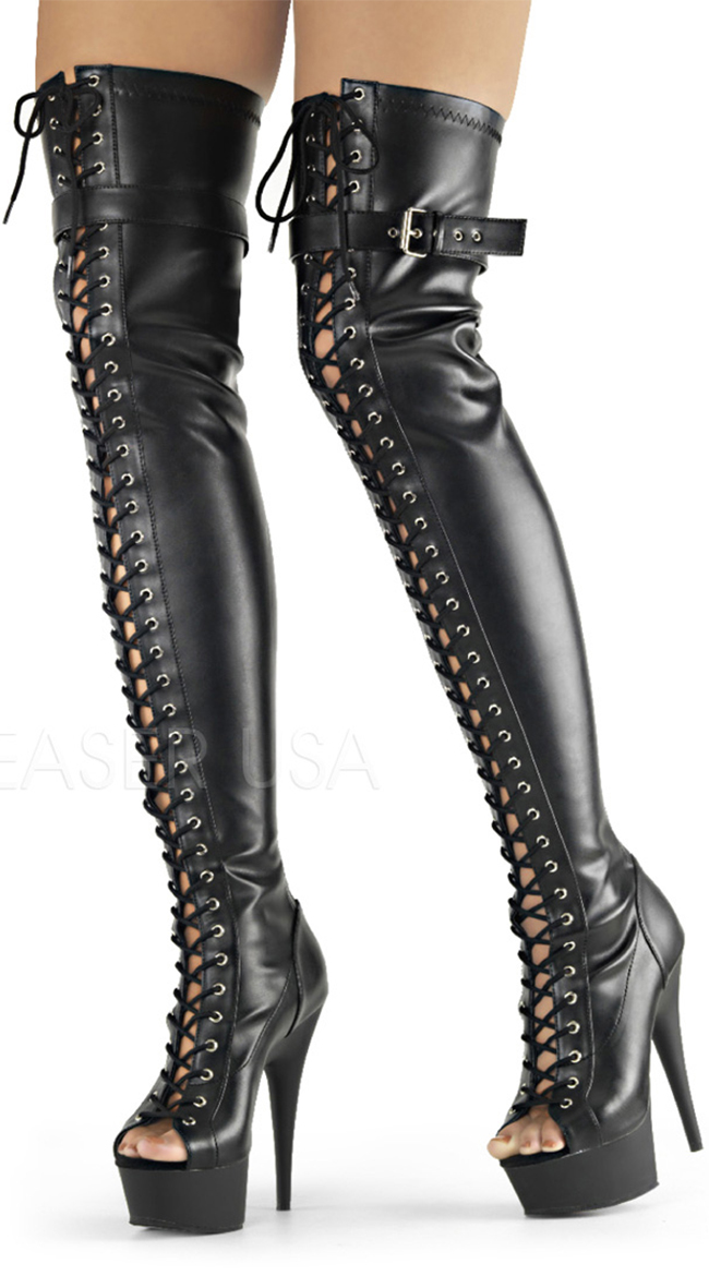 Delight Peep Toe Thigh Boot