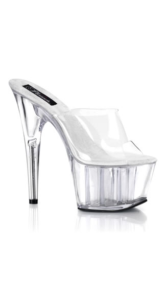Mile High Clear Stiletto Slide - Clear