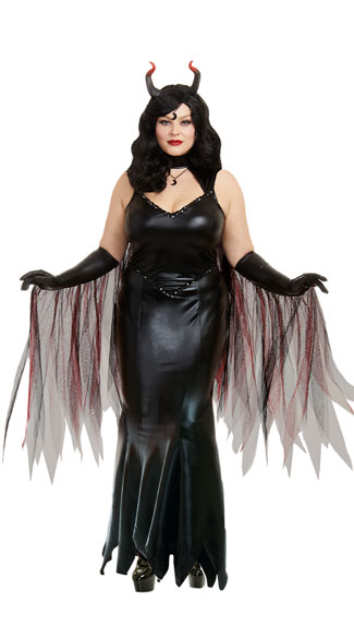 Plus Size Mistress Of The Dark Costume - as shown