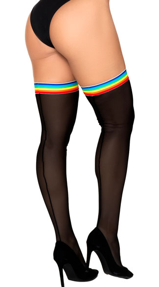 -  - Black/Rainbow Elastic