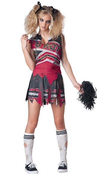 Spiritless Cheerleader Costume - Grey/Red