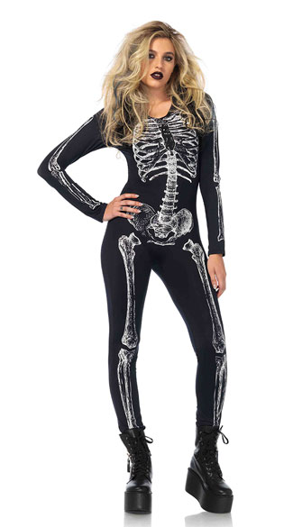 X-Ray Skeleton Catsuit Costume, Skeleton Catsuit Costume, Skeleton Costume