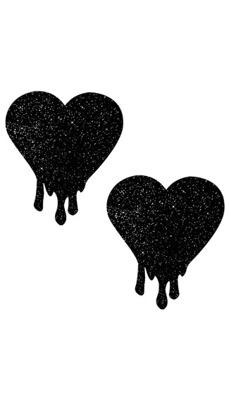 Melting Black Heart Pasties - as shown