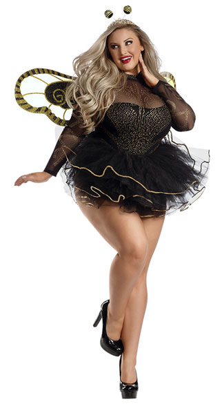 Plus Size Buzz Queen Costume - As Shown