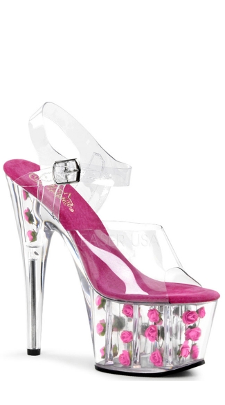 -  - Clear/Hot Pink Flowers