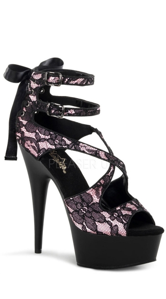 -  - Baby Pink Satin-Lace/Black Matte