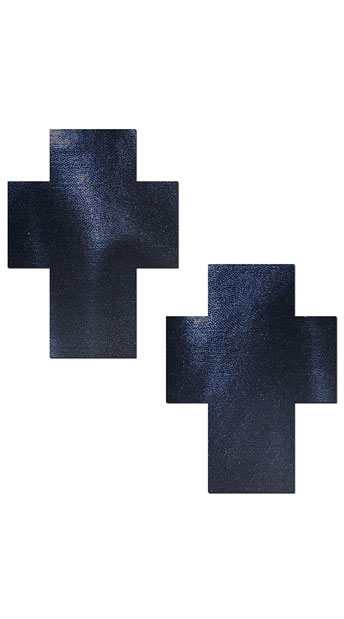 Black Cross Pasties - Black