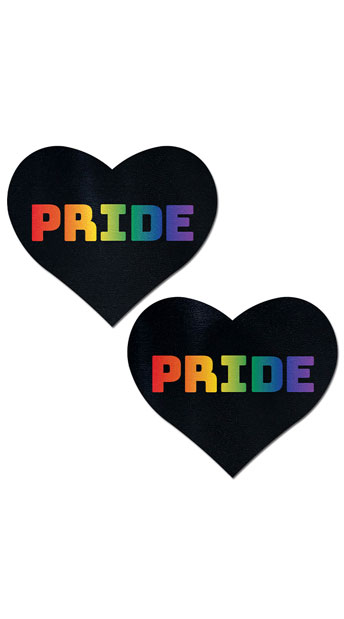 Solid Black Rainbow Pride Pasties - Multi