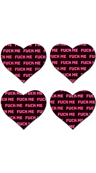 Fuck Me Heart Pasties - as shown