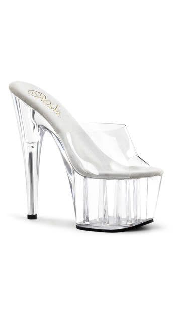 7 Inch Slide On Stiletto Shoe, 7 inch Platform Heels, High Heel Slip On ...