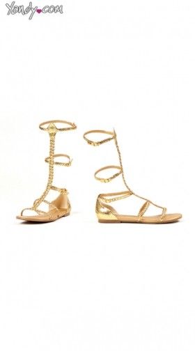 Gold High-Rise Gladiator Sandal