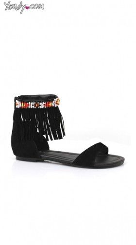Beaded Fringe Sandals