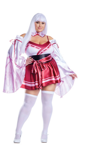 Plus Size Sakura Shrine Maiden Costume