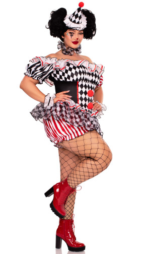 Plus Size Darling Harlequin Costume