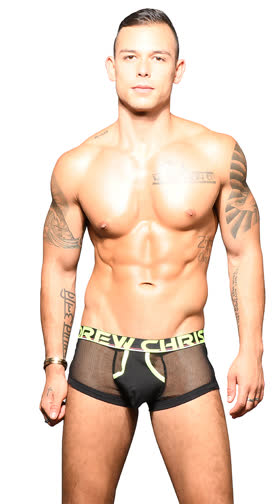Men's Almost Naked Color Block Retro Boxer