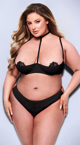 Plus Size Cup Runneth Over Bra Set