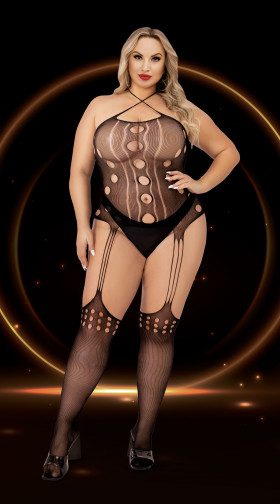 Plus Size Suspender Hose Bodystocking