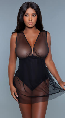 Plus Size Amira Form-Fitting Babydoll