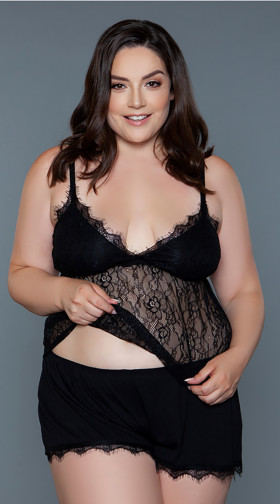 Plus Size Paris Lace Cami Set