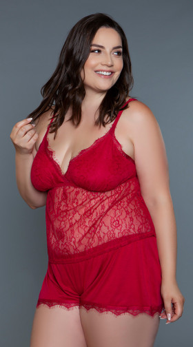 Plus Size Paris Lace Cami Set