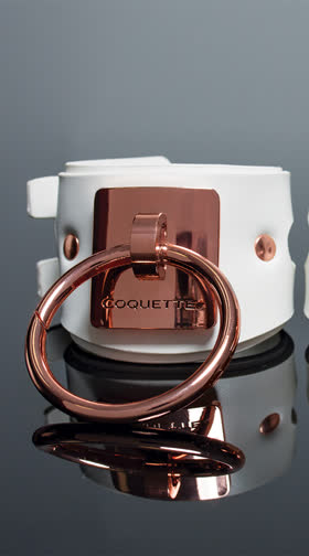 White and Rose Gold Handcuffs