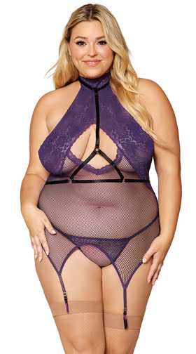 Plus Size Pleasure Princess Chemise Set