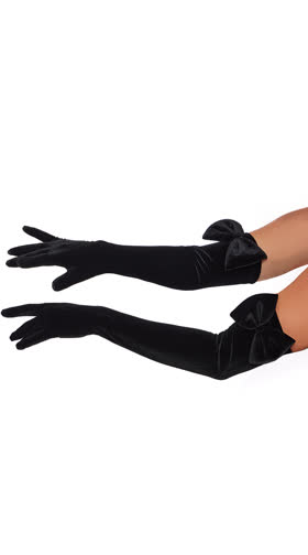 Velvet Bow Gloves
