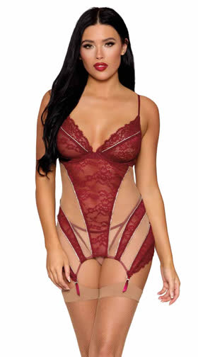 Rhinestone Garter Chemise