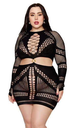 Plus Size Seamless Novelty Chemise
