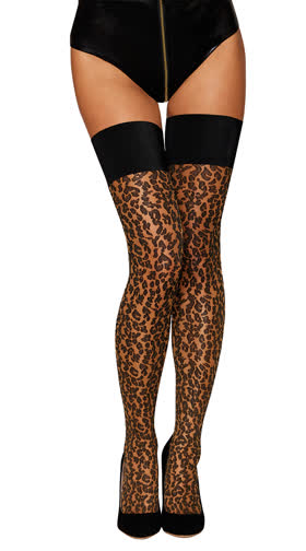 Leopard Thigh High Stockings