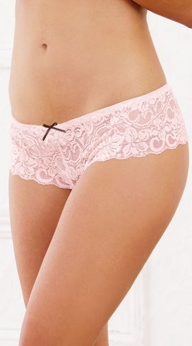 Plus Size Lace Open Crotch Boyshort