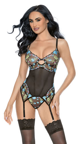 Twilight Embroidered Bustier Set
