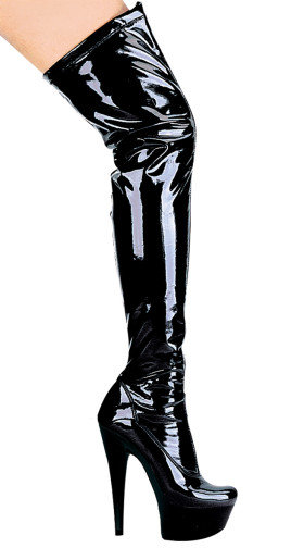 Pointed Stiletto Heel Thigh High Stretch Boots