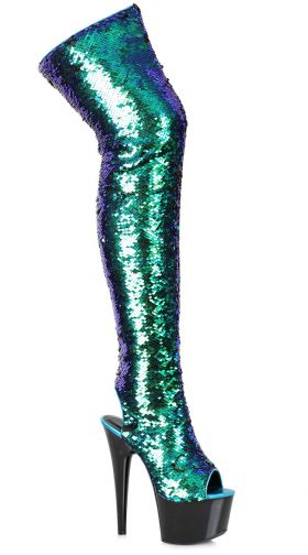 Striking Sequin Over The Knee Boot